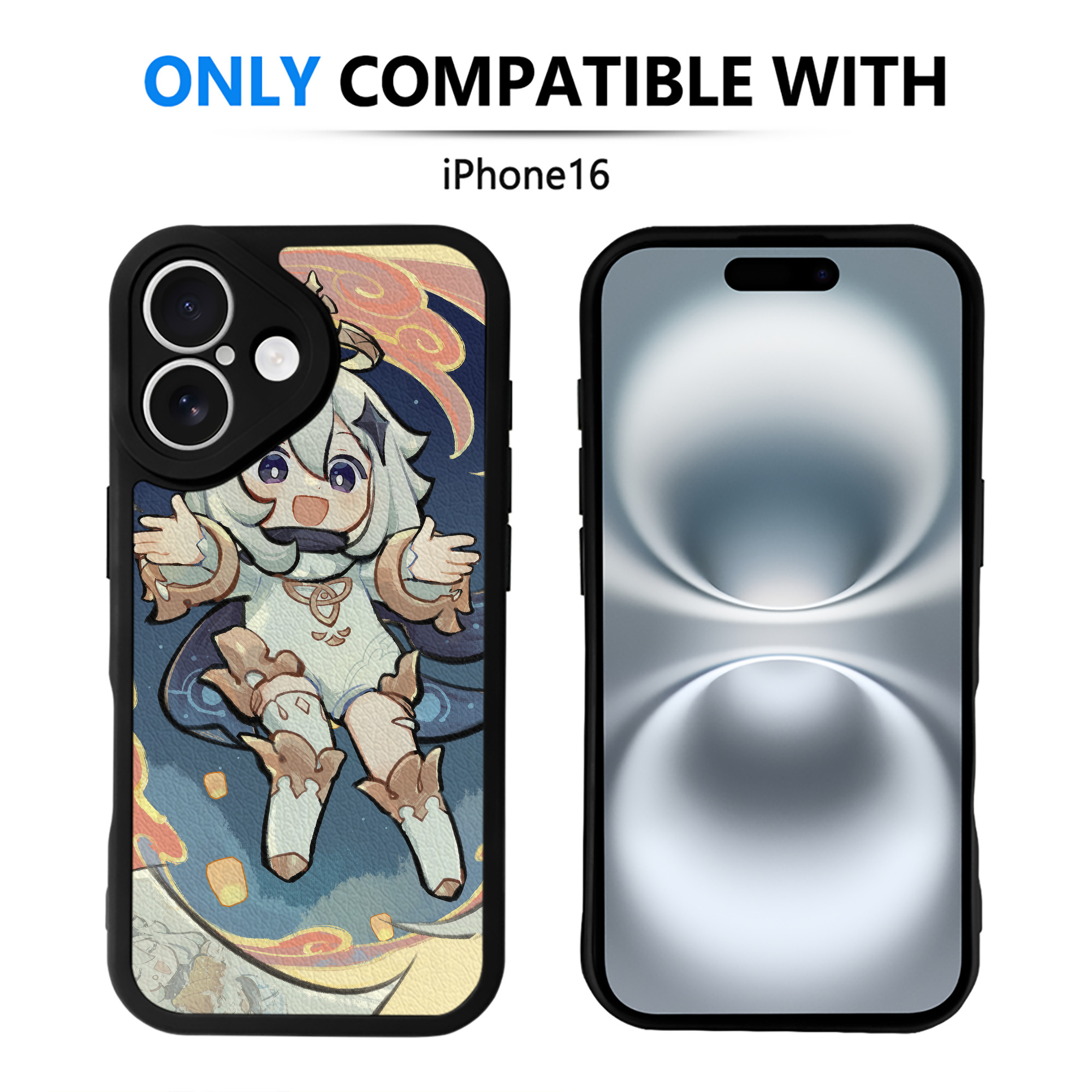 げんし神 genshin 【iPhone 16シリーズ対応】シリコンスマホケース（レザー調） 材質：シリコン